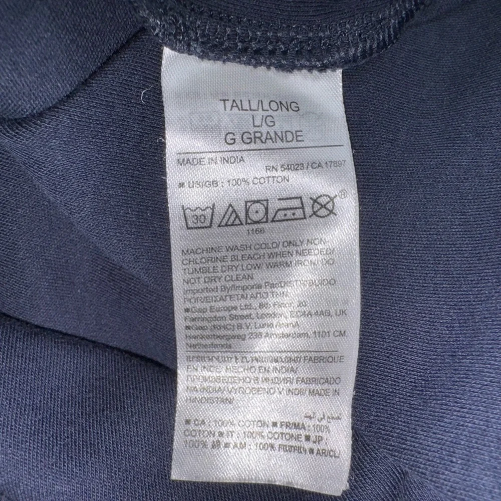 Banana Republic Mens Large Tall Blue Luxury Touch Cotton Polo Shirt